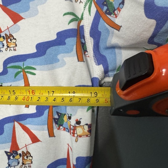 hanna andersson pajamas Set women's Medium Bingo Bluey Beach Short Sleeve - Picture 4 of 7